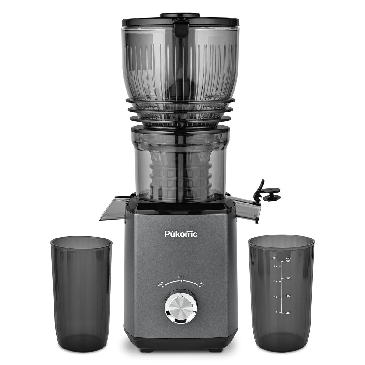 PUKOMC Fruits and Vegetables Juicer Machine for Home, Grey Color