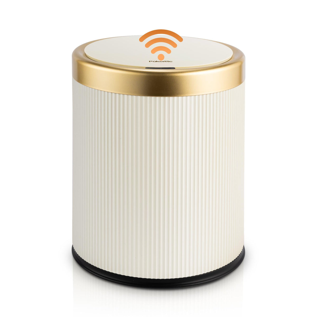 PUKOMC Gallon Touchless Trash Can, Automatic Lid Trash Can, Beige Color