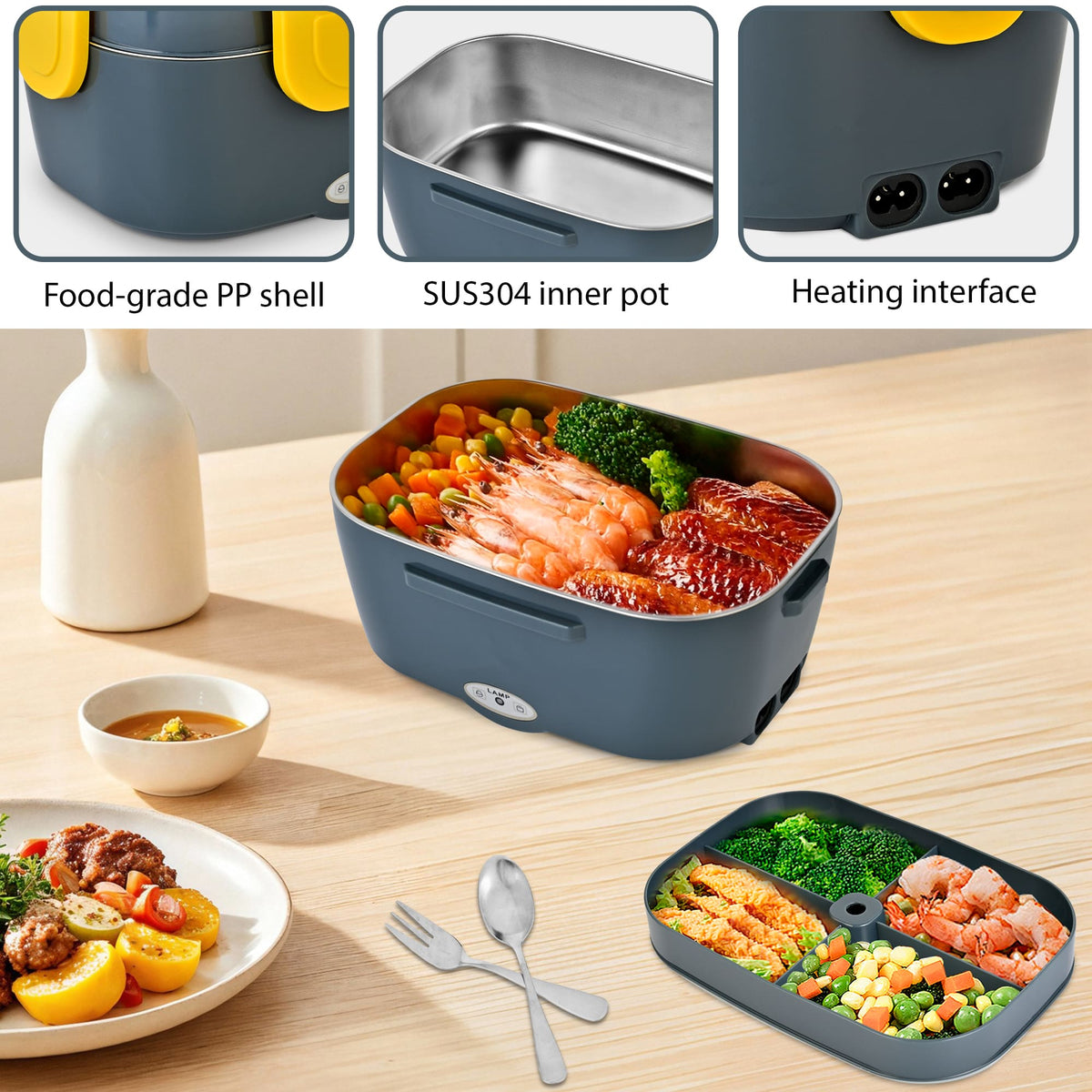 PUKOMC Portable Electric Lunch Box
