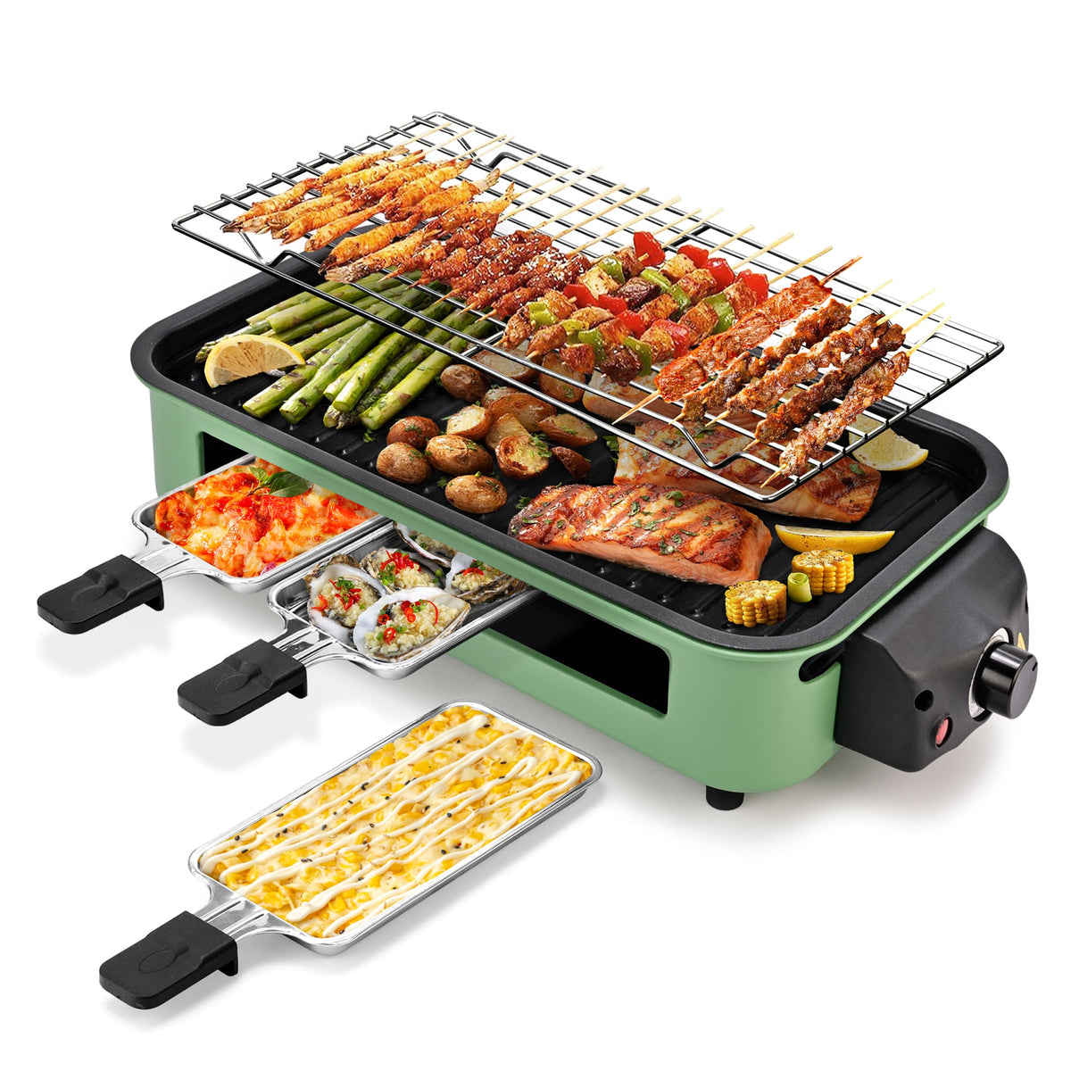 PUKOMC Electric Barbecue Grill for Home