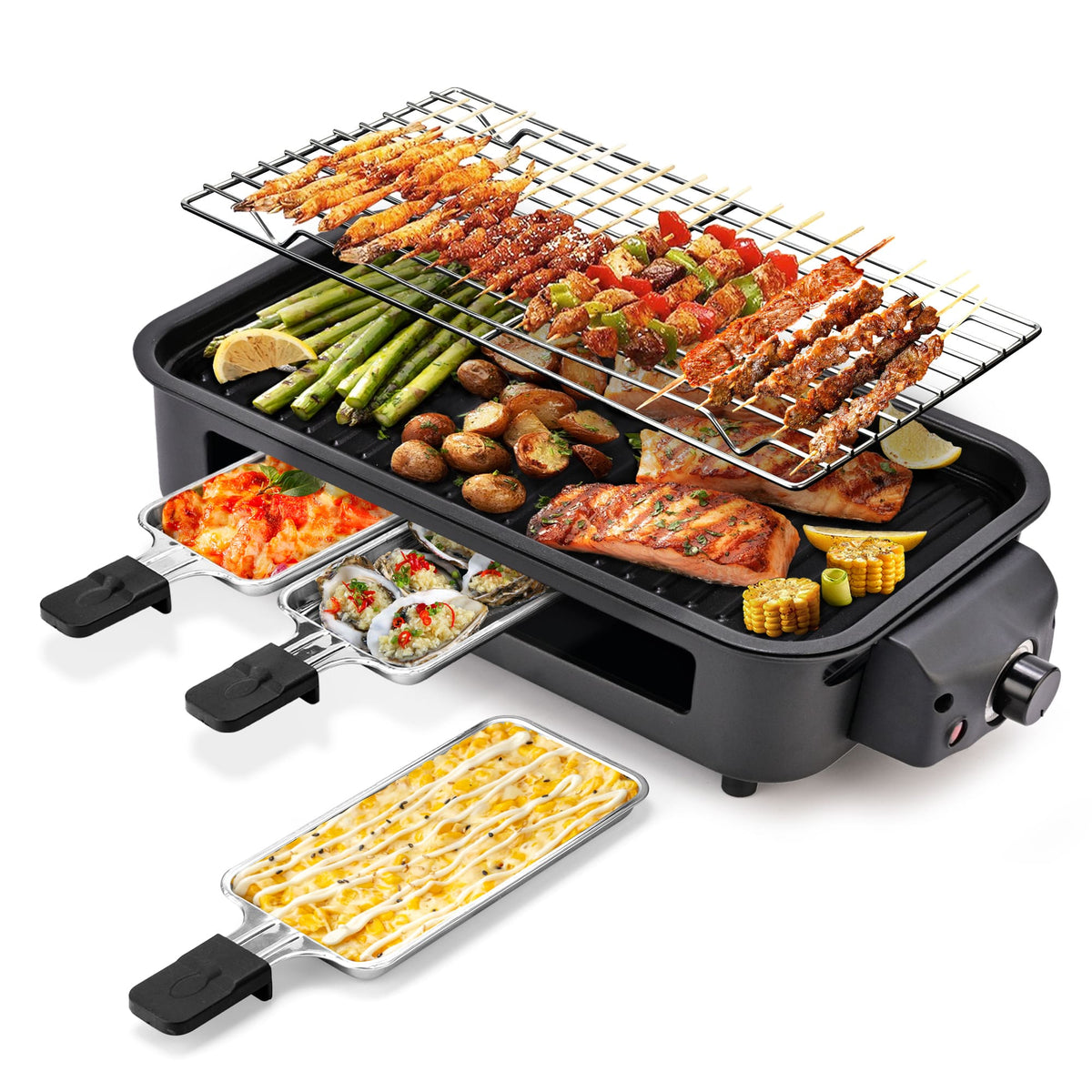 PUKOMC Electric Barbecue Grill for Home