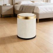 PUKOMC Gallon Touchless Trash Can, Automatic Lid Trash Can, Beige Color