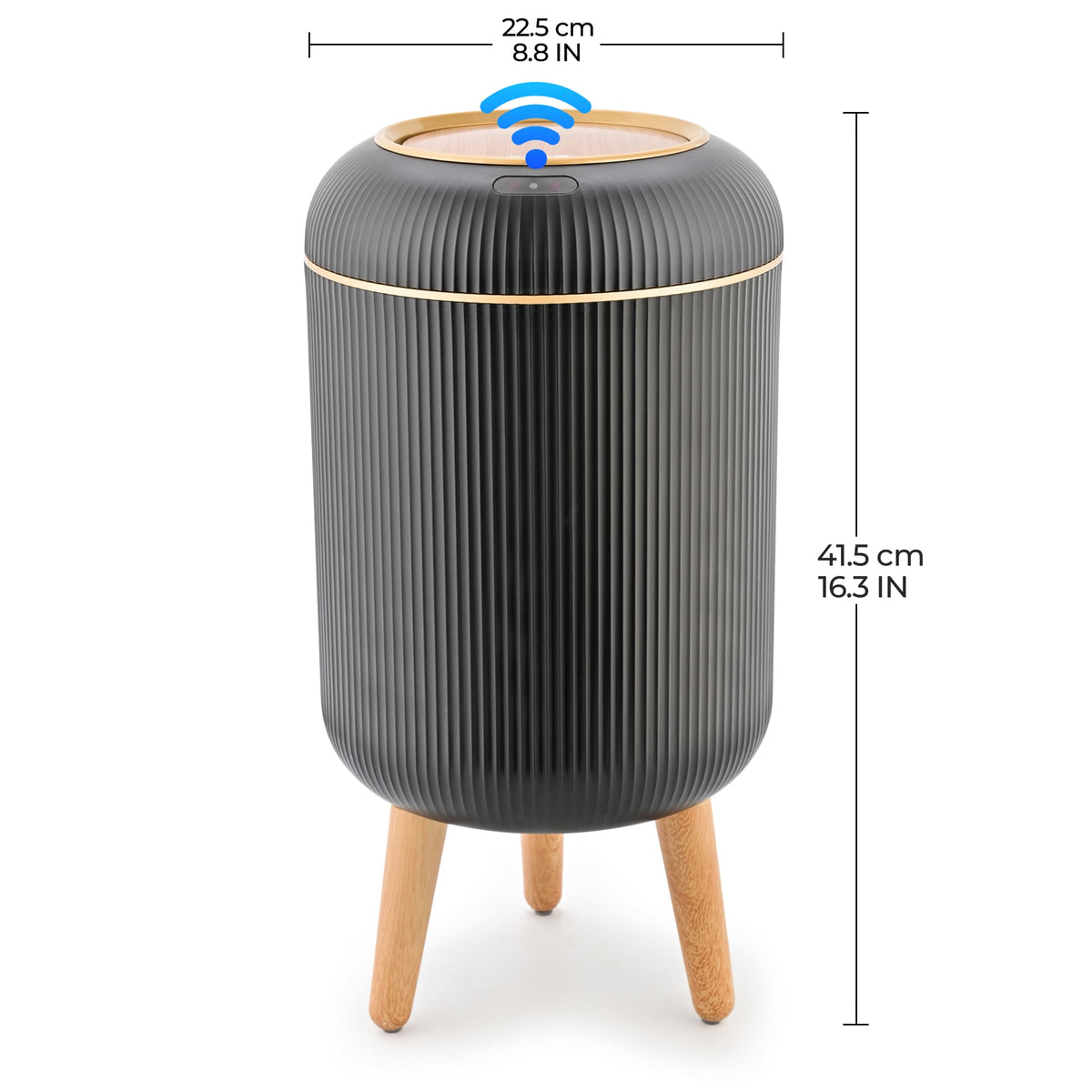 PUKOMC Smart Sensor Trash Can for Small Kitchen and Bathroom, 10 Liters Capacity