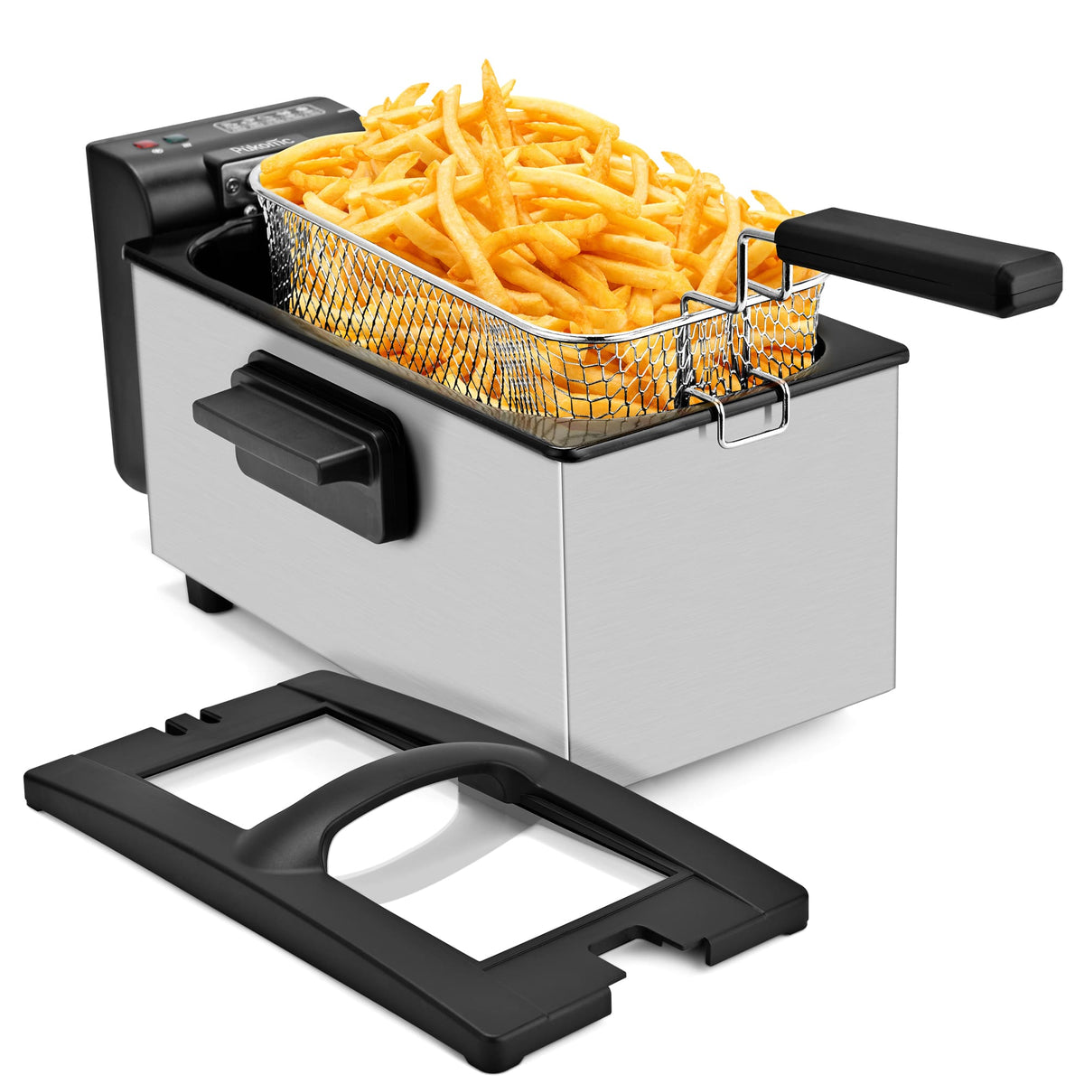 PUKOMC Electric Fryer Machine for Home, Small Fryer for Kitchen