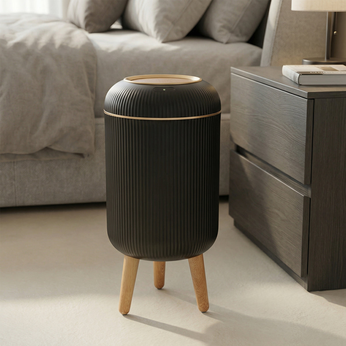 PUKOMC Smart Sensor Trash Can for Small Kitchen and Bathroom, 10 Liters Capacity