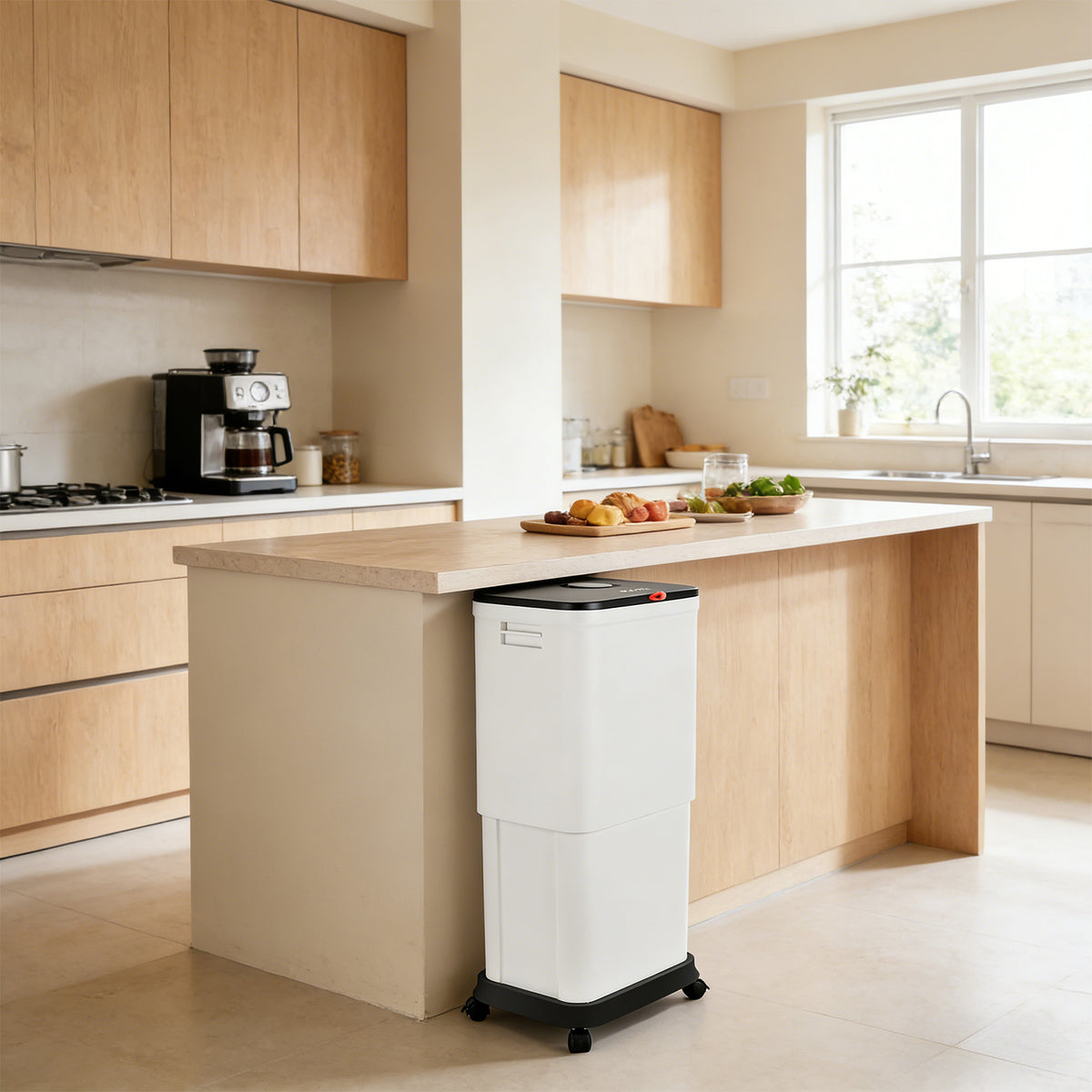 PUKOMC Telescopic Kitchen Trash Can for Kitchen
