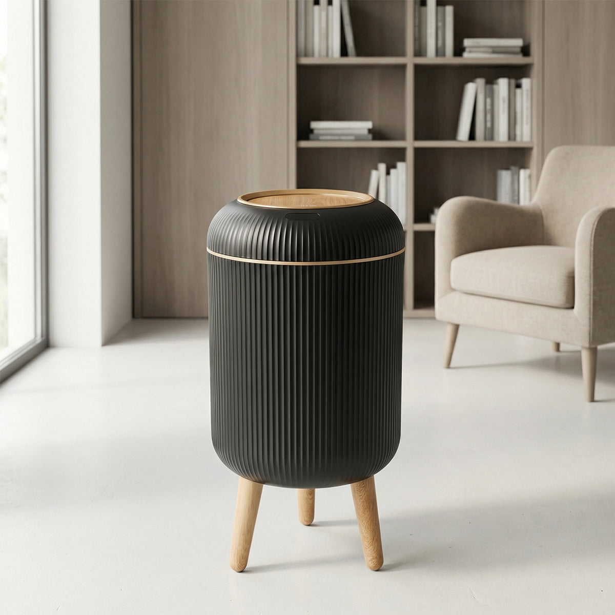 PUKOMC Smart Sensor Trash Can for Small Kitchen and Bathroom, 10 Liters Capacity