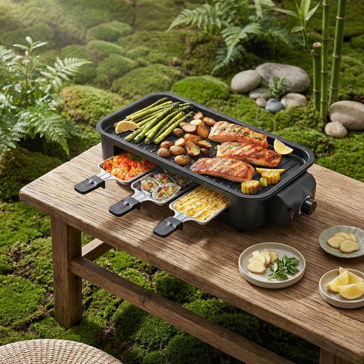 PUKOMC Electric Barbecue Grill for Home