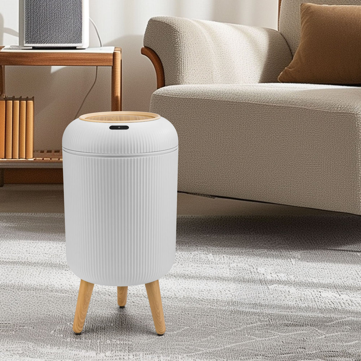 PUKOMC Smart Sensor Trash Can for Small Kitchen and Bathroom, 10 Liters Capacity