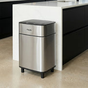 PUKOMC Stainless Steel Motion Sensor Trash Can for Home and Outdoor, 10 Liters Capacity