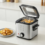 PUKOMC Electric Fryer Machine for Home, Small Fryer for Kitchen