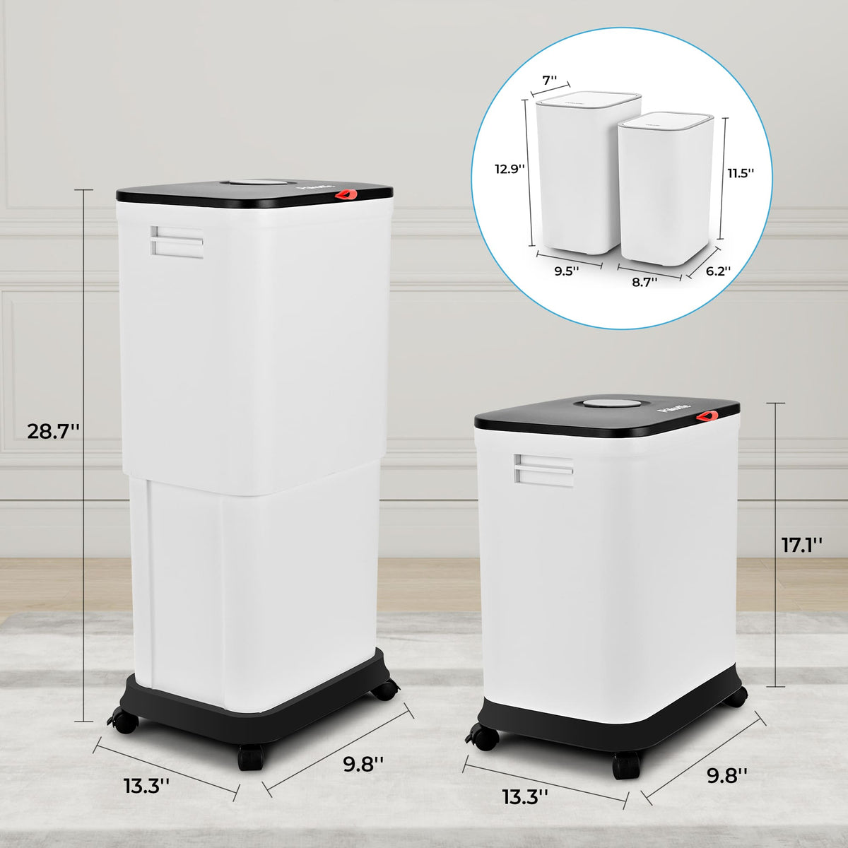 PUKOMC Telescopic Kitchen Trash Can for Kitchen