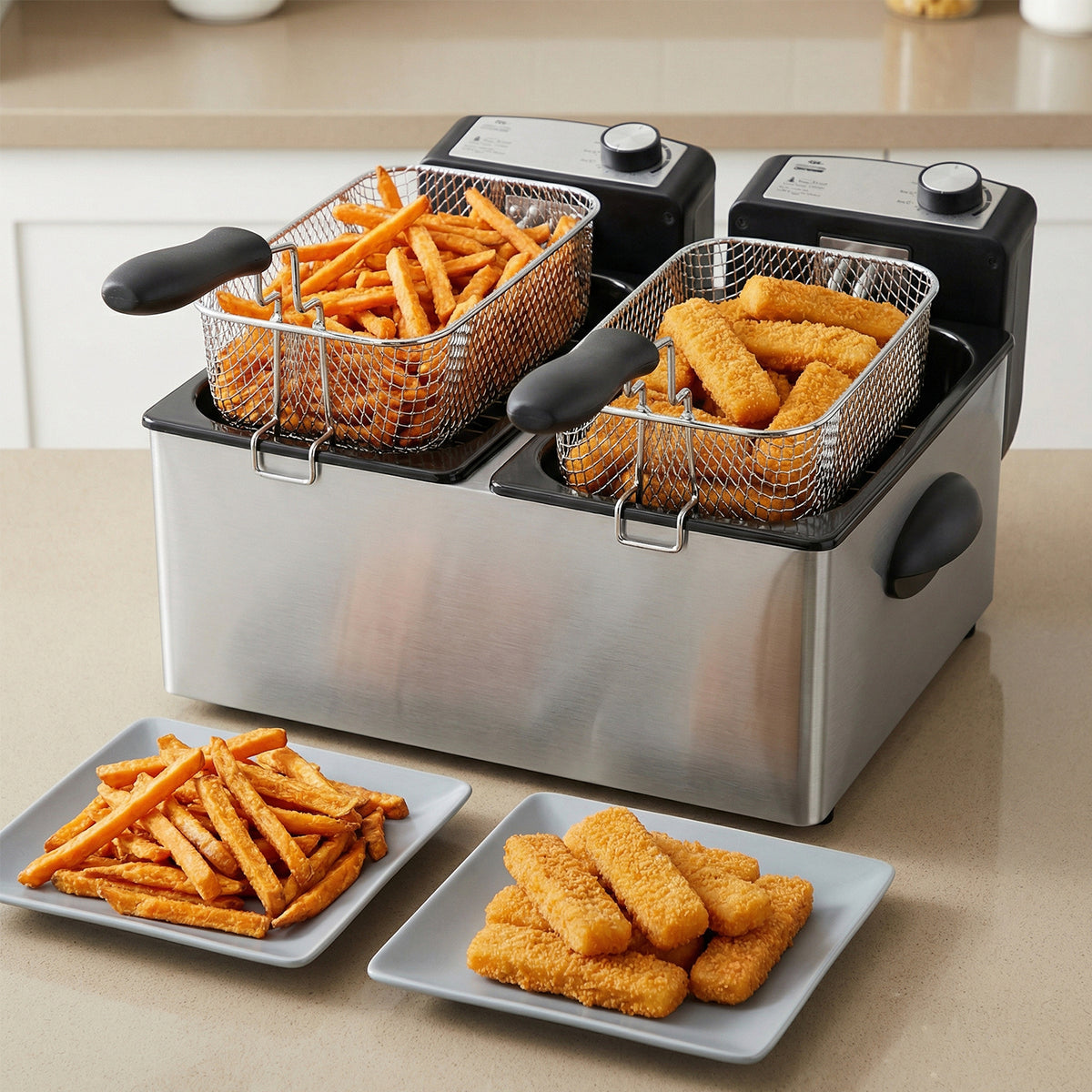 PUKOMC Large Electric Deep Fryer for large parties or family dinners