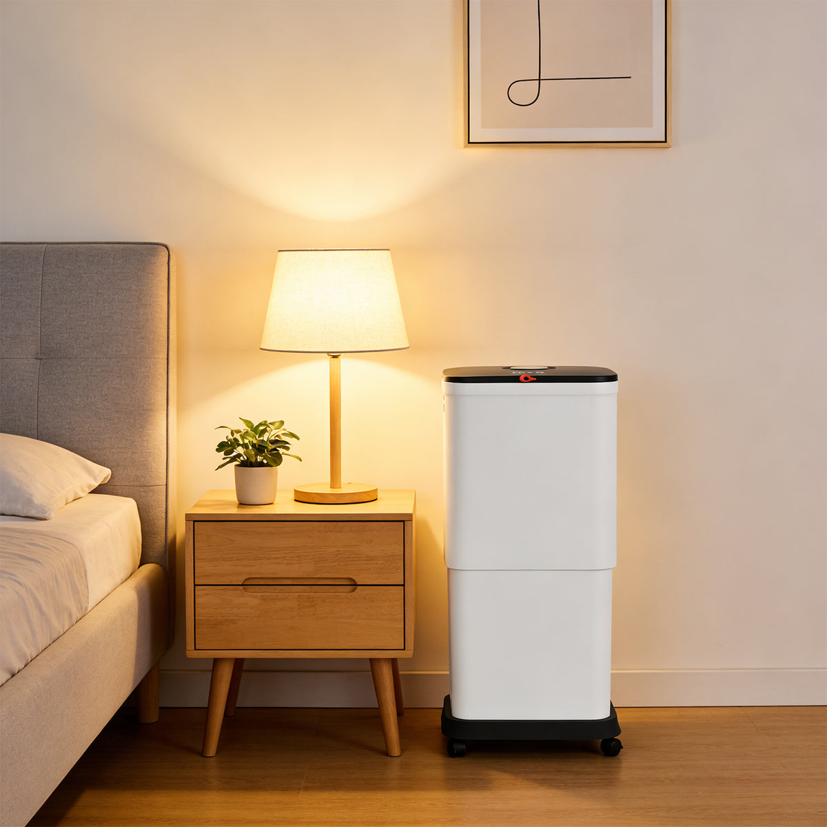 PUKOMC Telescopic Kitchen Trash Can for Kitchen