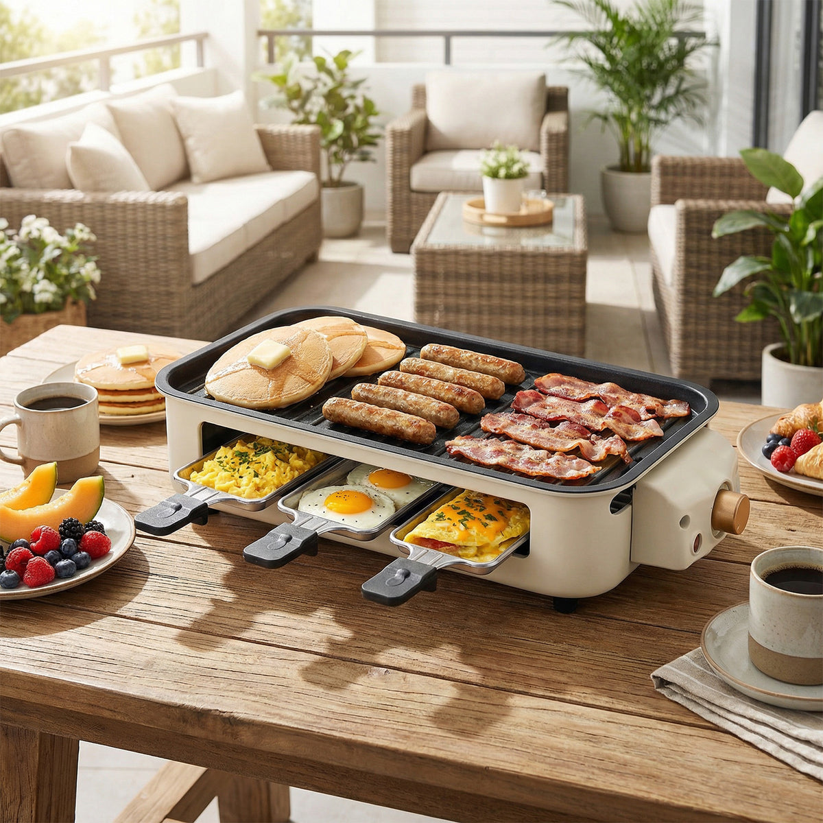 PUKOMC Electric Barbecue Grill for Home