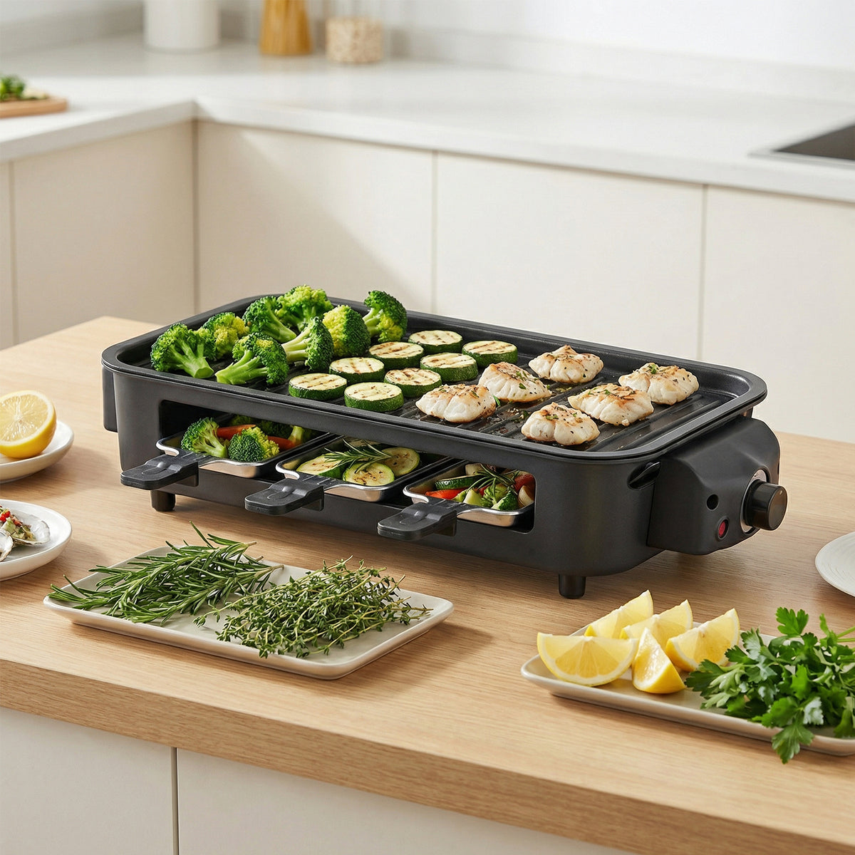 PUKOMC Electric Barbecue Grill for Home