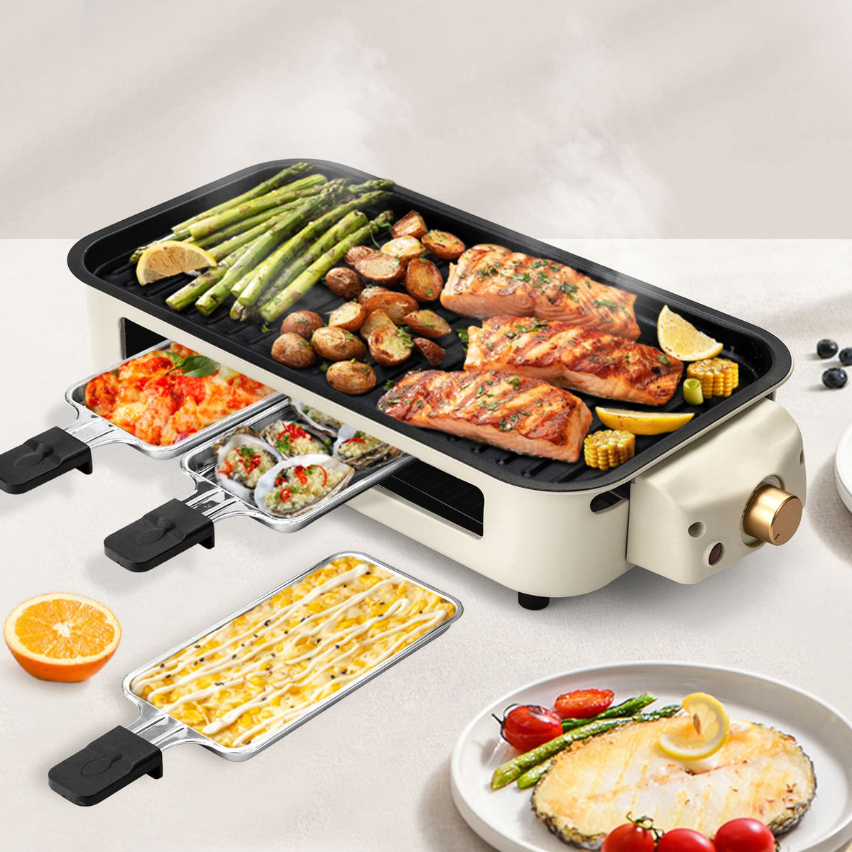 PUKOMC Electric Barbecue Grill for Home