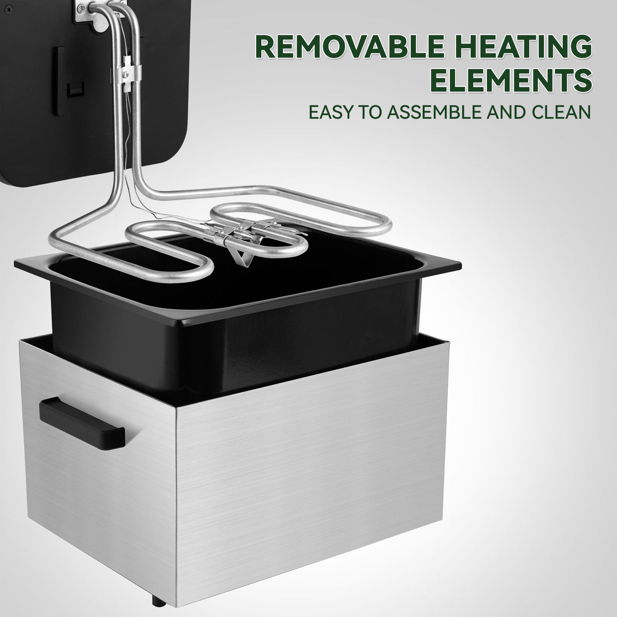 PUKOMC Electric Fryer Machine for Home, Small Fryer for Kitchen