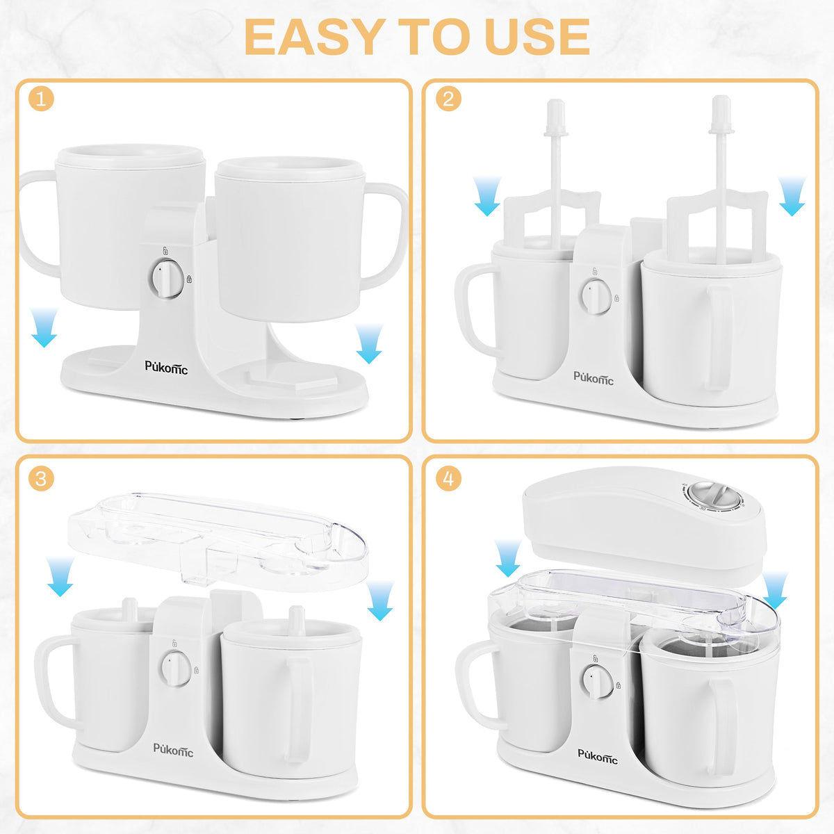 PUKOMC Ice Cream Maker Machine