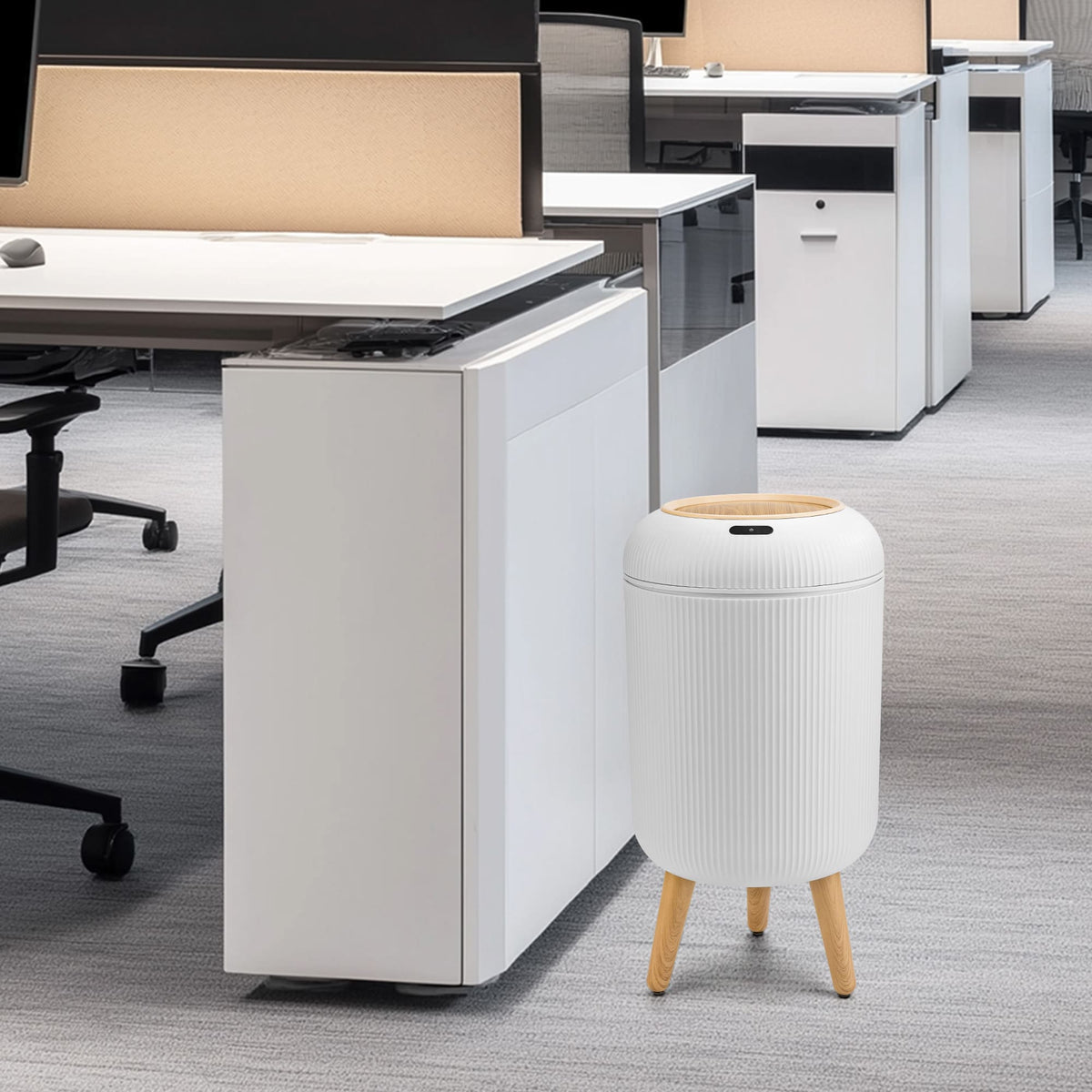 PUKOMC Smart Sensor Trash Can for Small Kitchen and Bathroom, 10 Liters Capacity