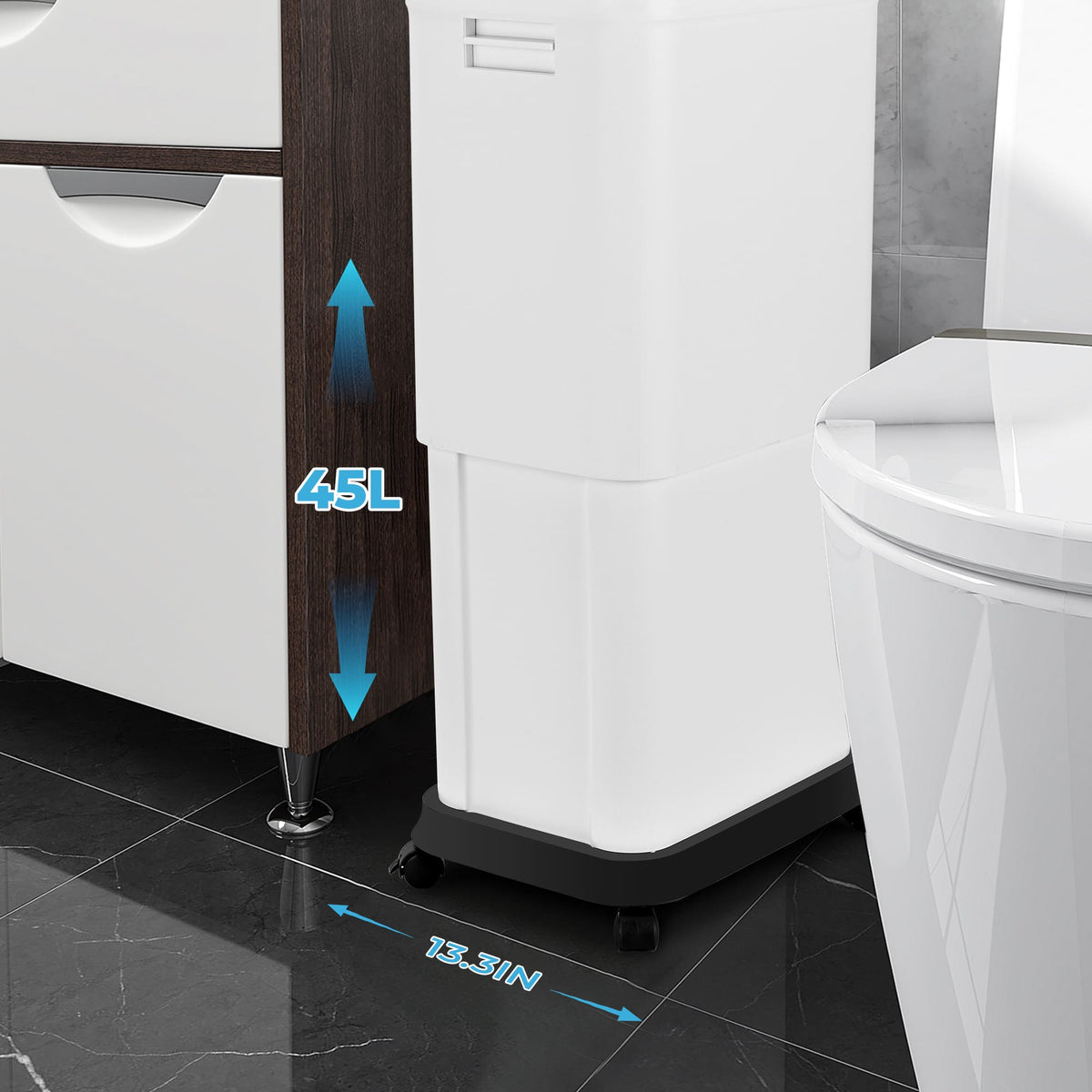 PUKOMC Telescopic Kitchen Trash Can for Kitchen