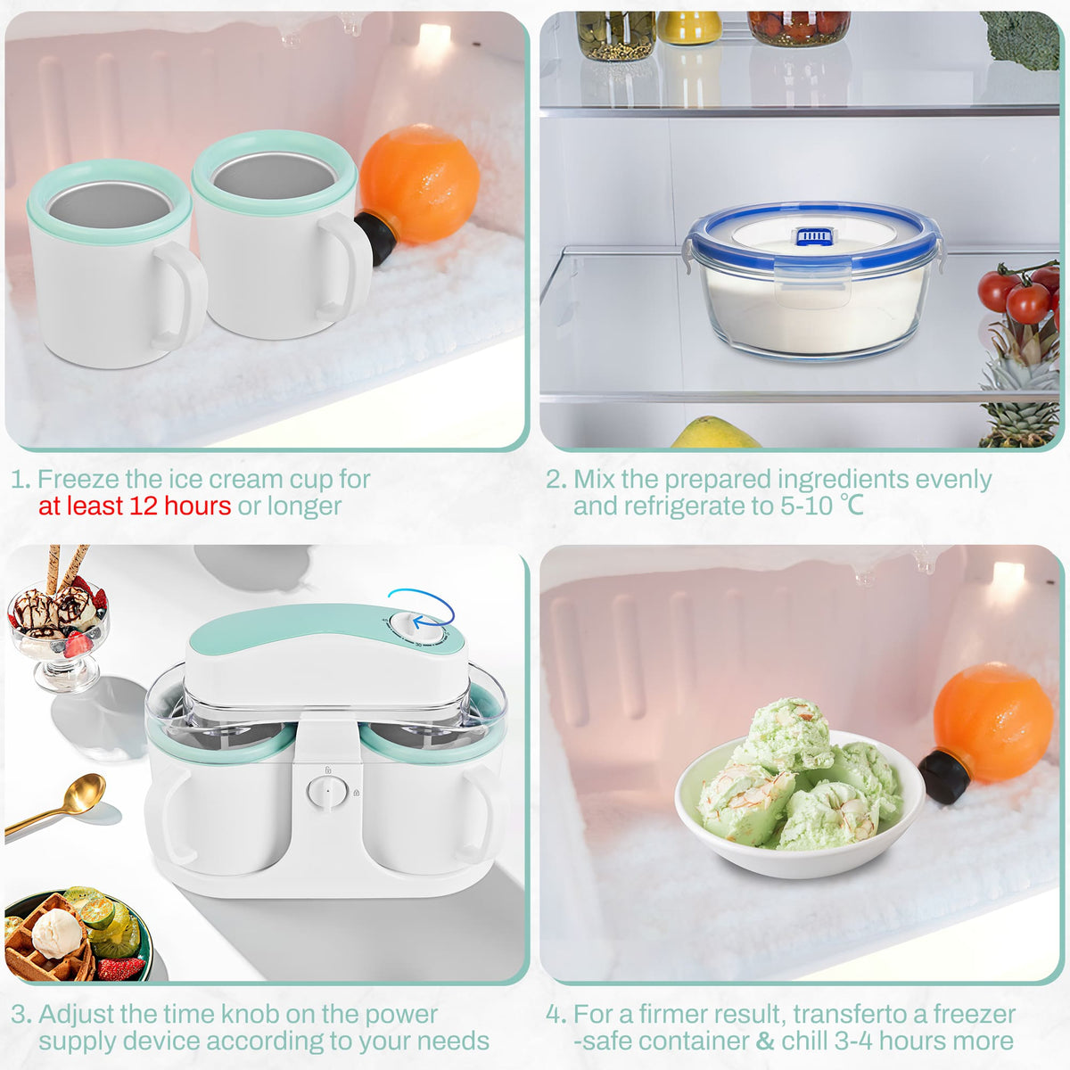 PUKOMC Ice Cream Maker Machine