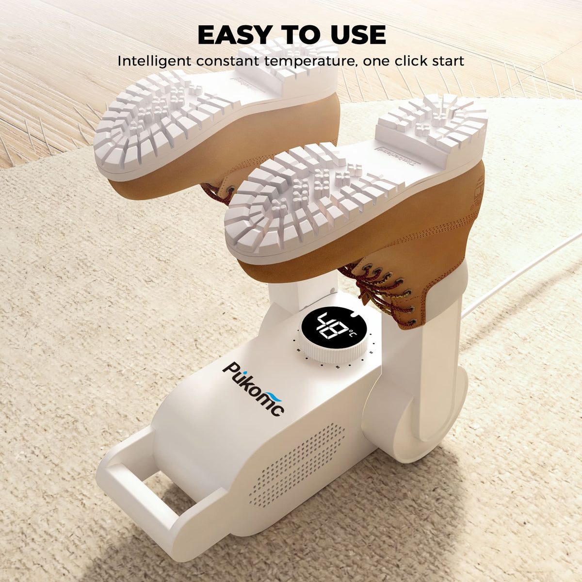 PUKOMC Foldable & Telescoping Shoe Dryer
