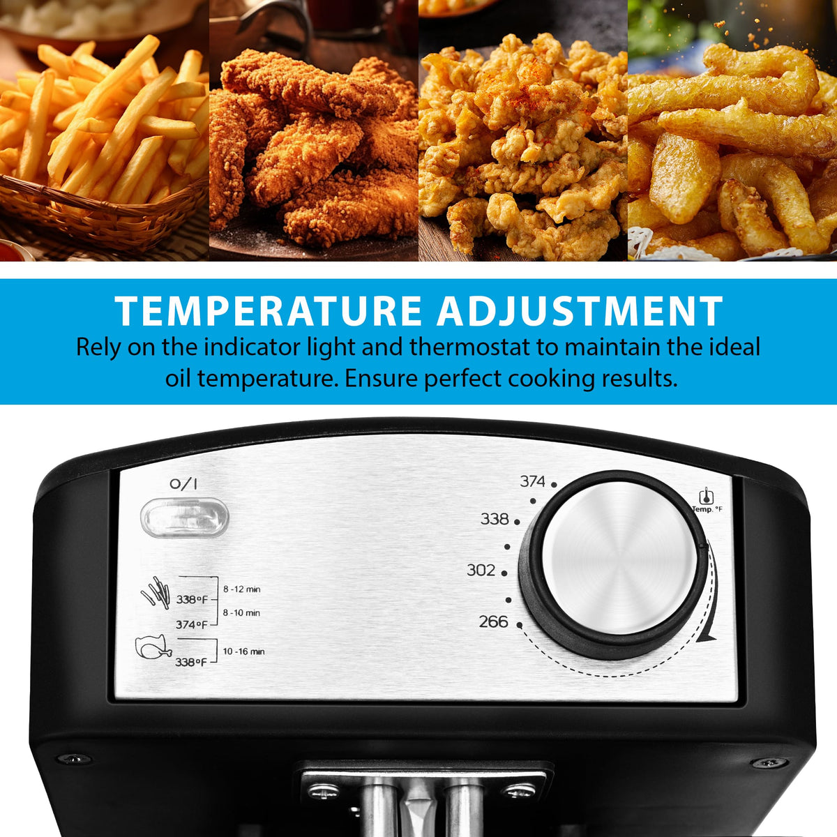 PUKOMC Electric Fryer Machine for Home, Small Fryer for Kitchen