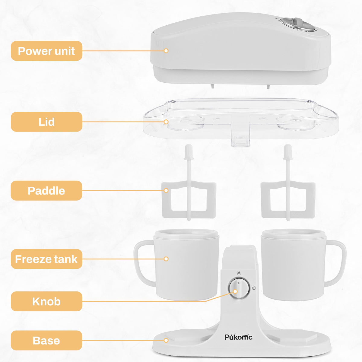 PUKOMC Ice Cream Maker Machine