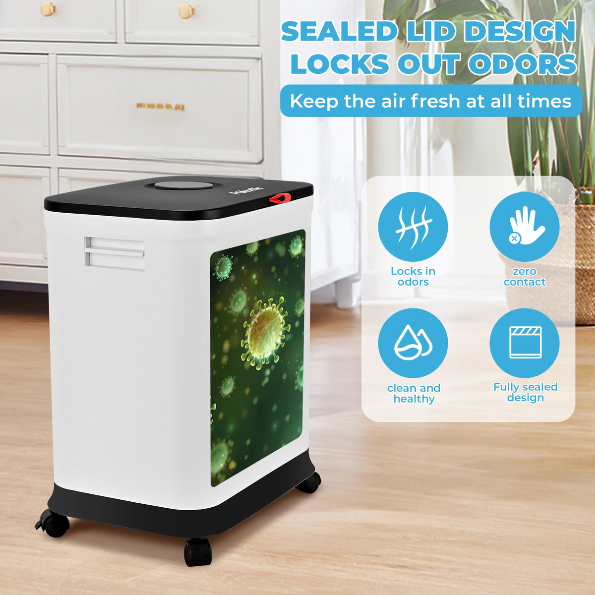 PUKOMC Telescopic Kitchen Trash Can for Kitchen