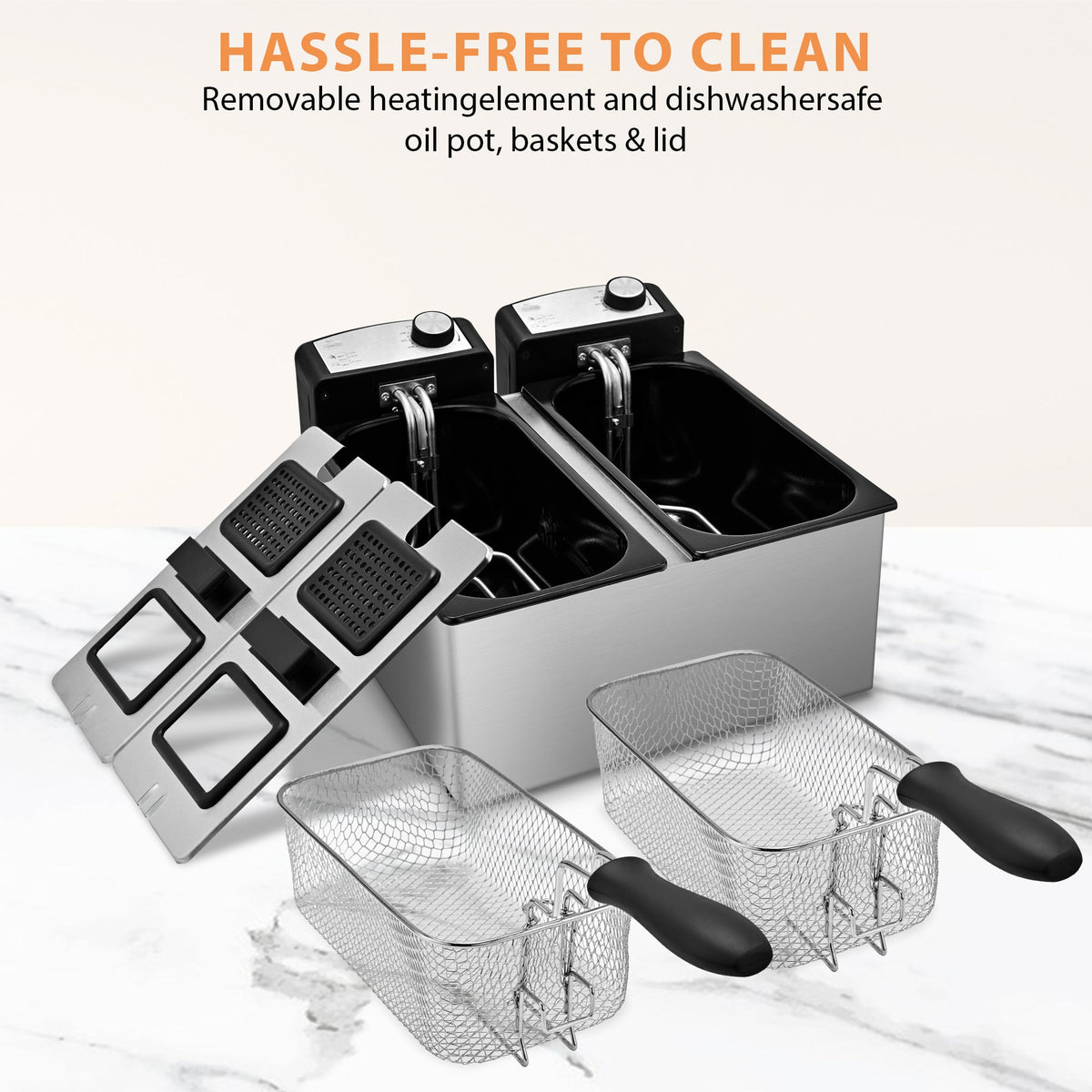 PUKOMC Large Electric Deep Fryer for large parties or family dinners