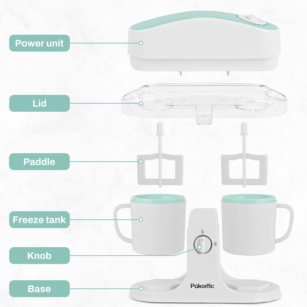 PUKOMC Ice Cream Maker Machine