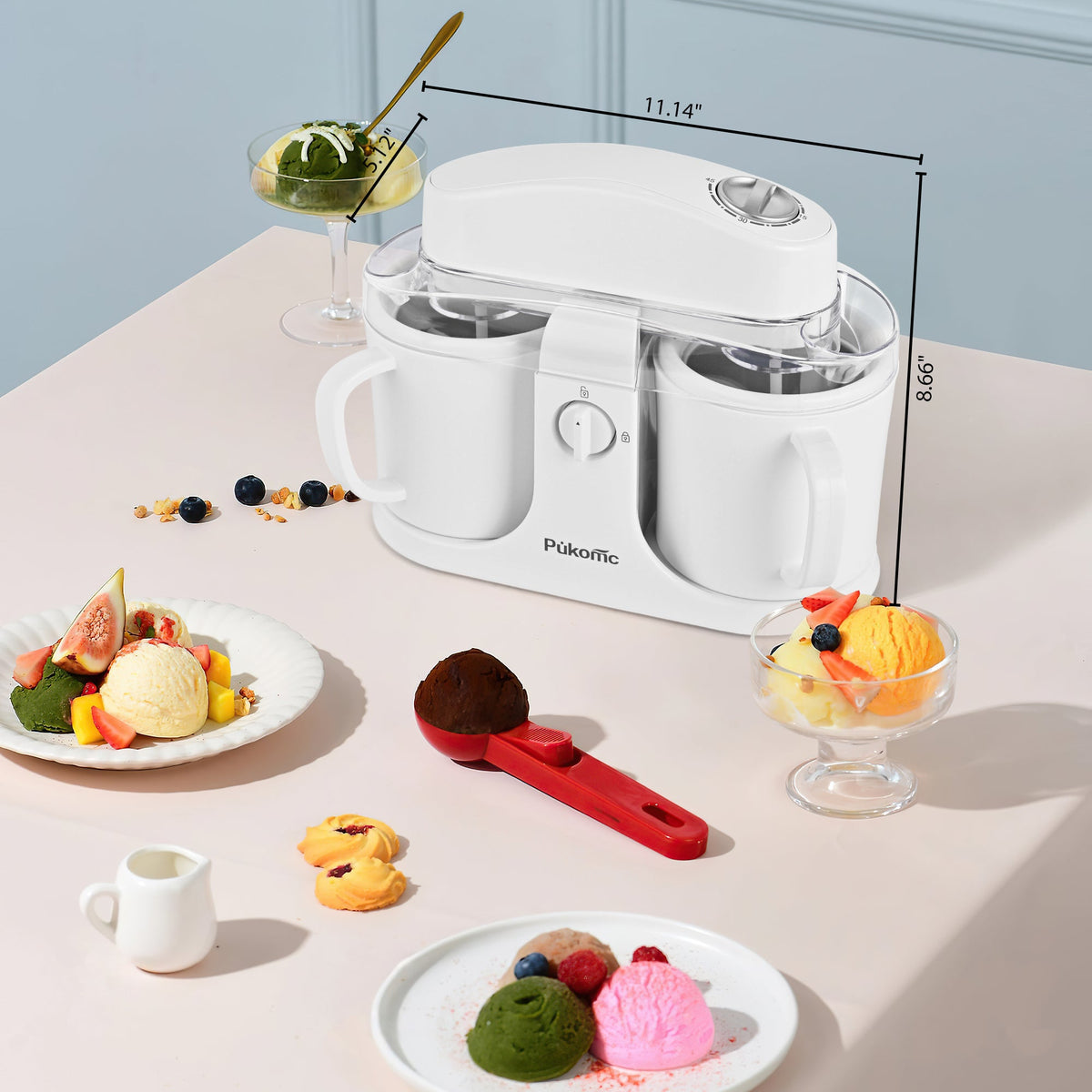 PUKOMC Ice Cream Maker Machine