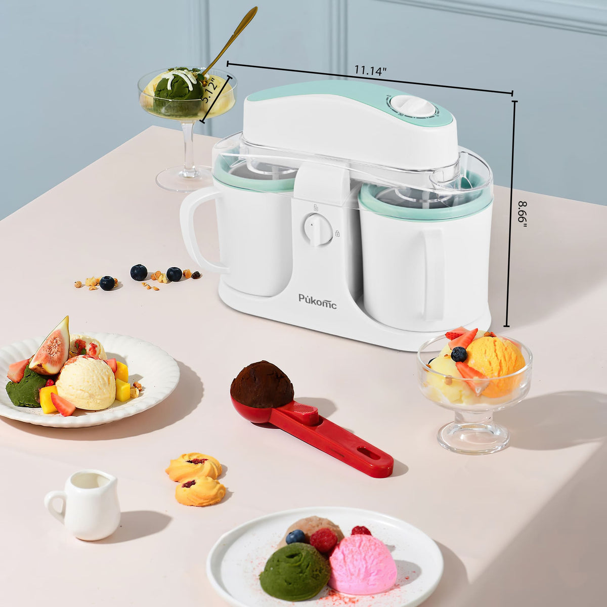 PUKOMC Ice Cream Maker Machine