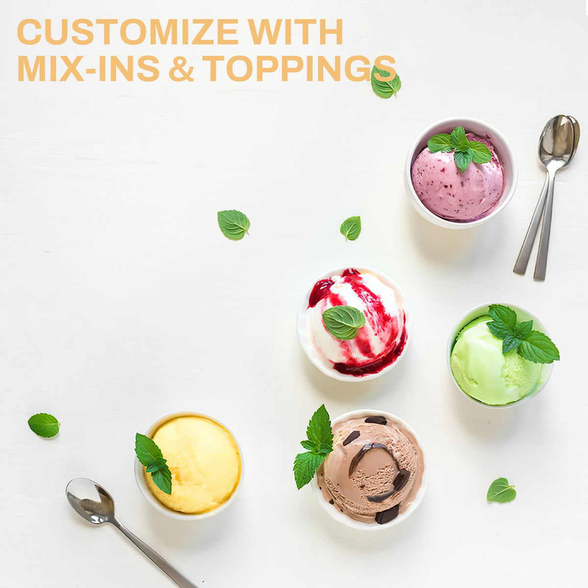 PUKOMC Ice Cream Maker Machine