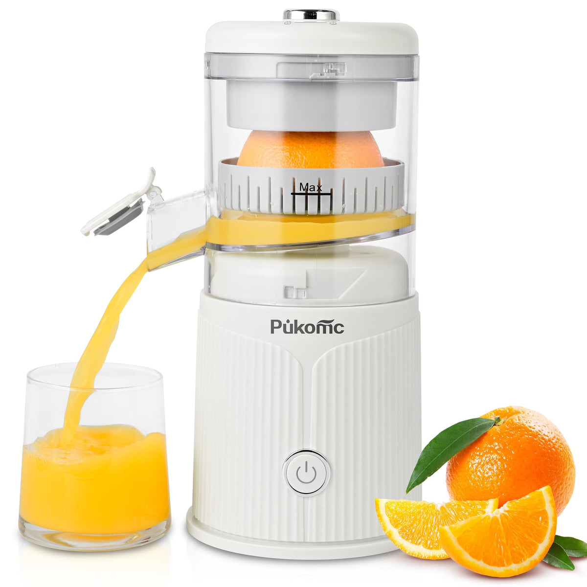 PUKOMC Electric Citrus Juicer for Home, White