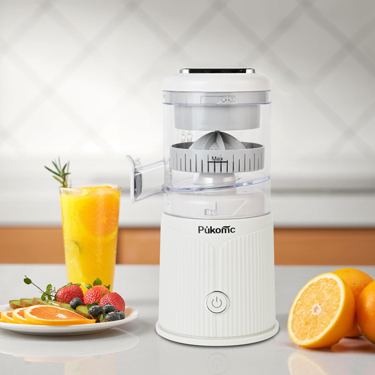 PUKOMC Electric Citrus Juicer for Home, White
