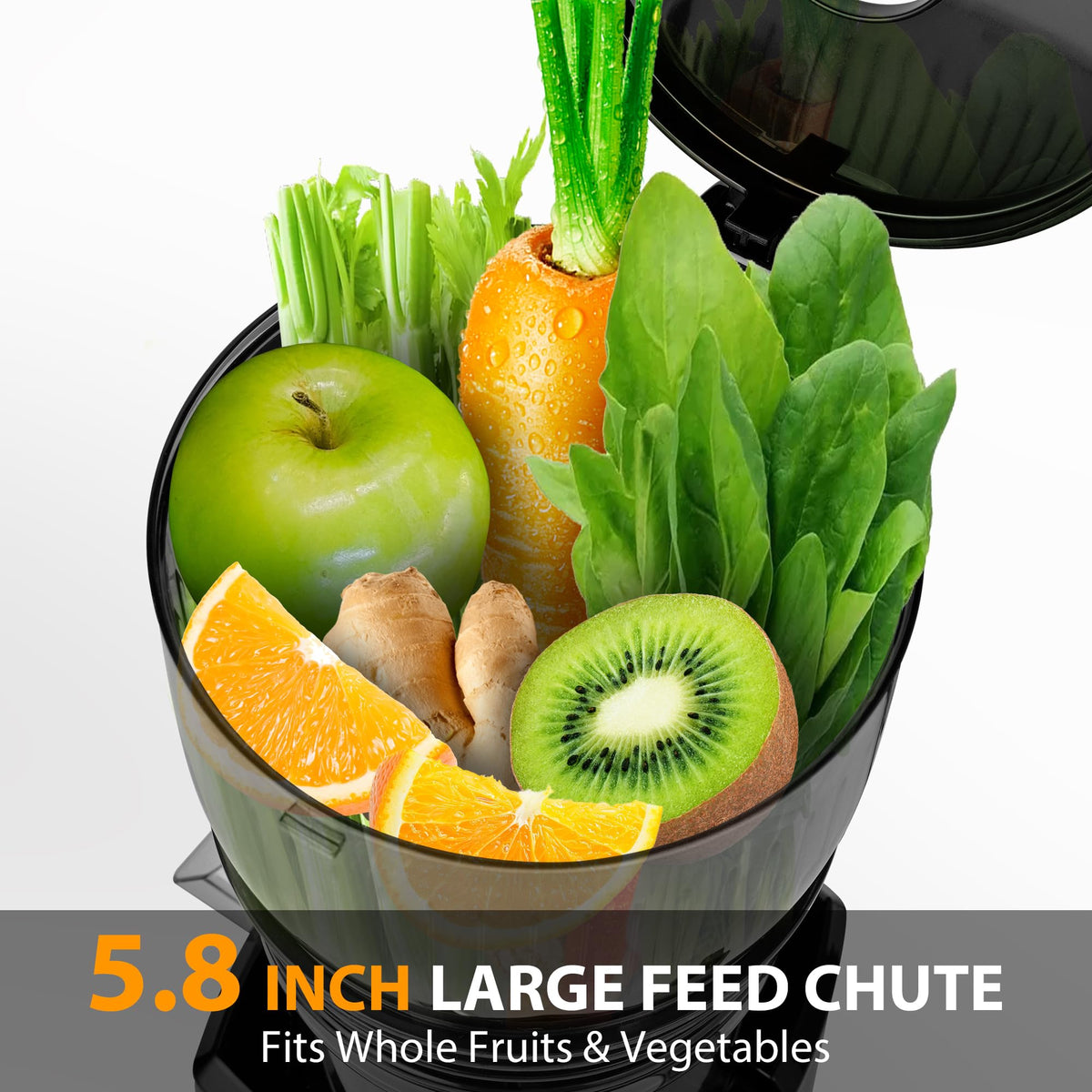 PUKOMC Fruits and Vegetables Juicer Machine for Home, Grey Color