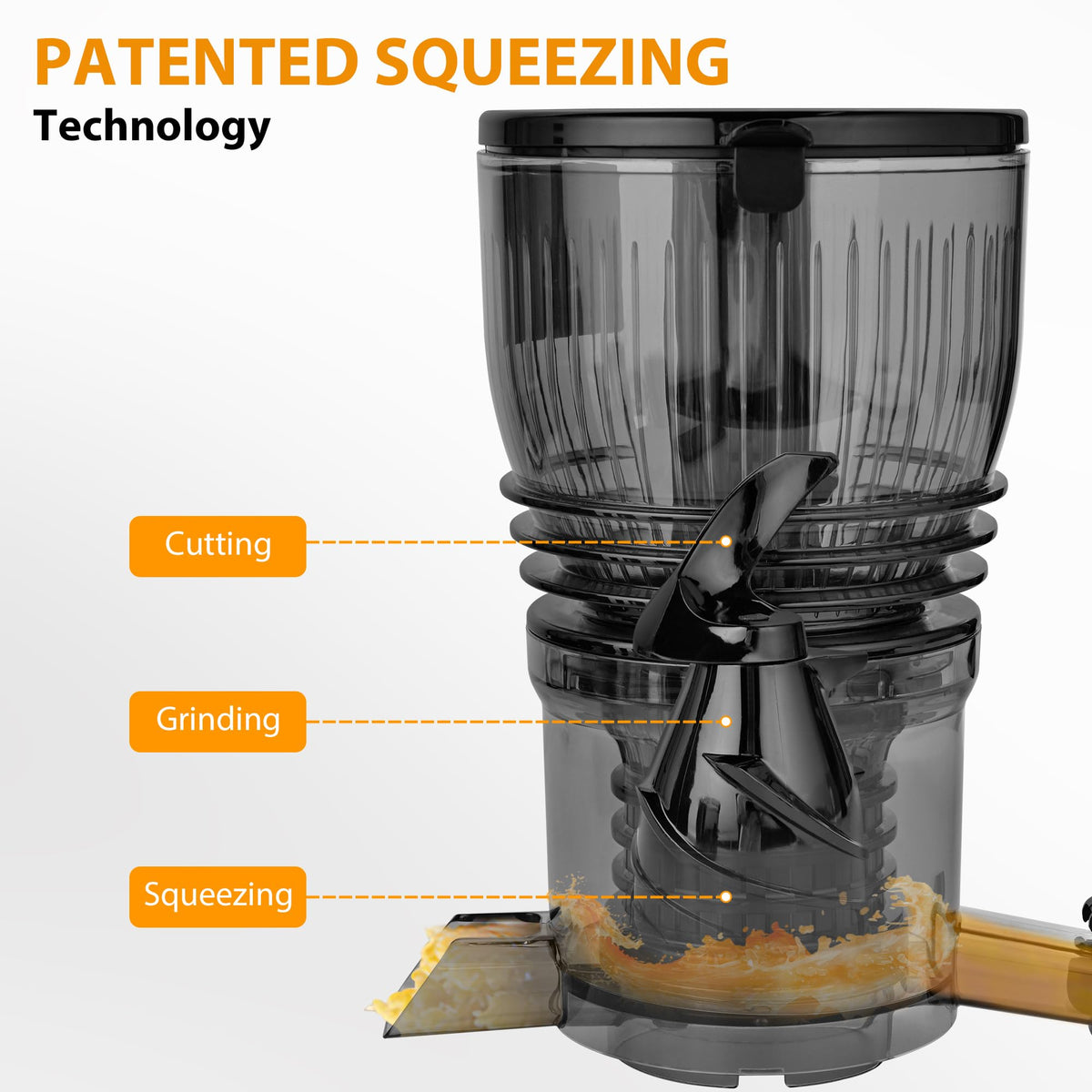PUKOMC Fruits and Vegetables Juicer Machine for Home, Grey Color