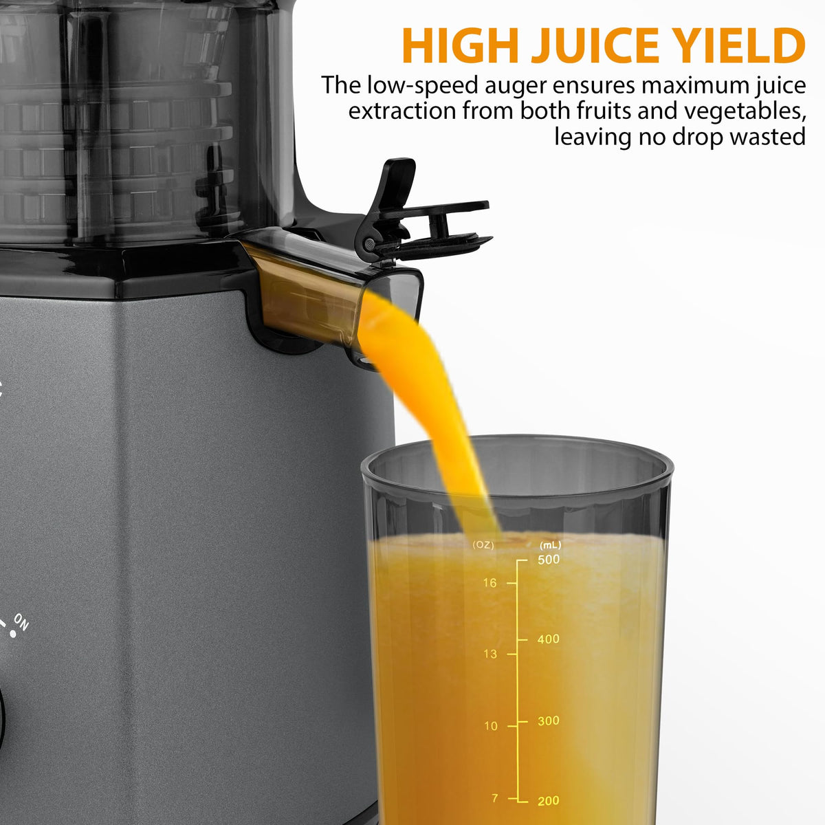 PUKOMC Fruits and Vegetables Juicer Machine for Home, Grey Color